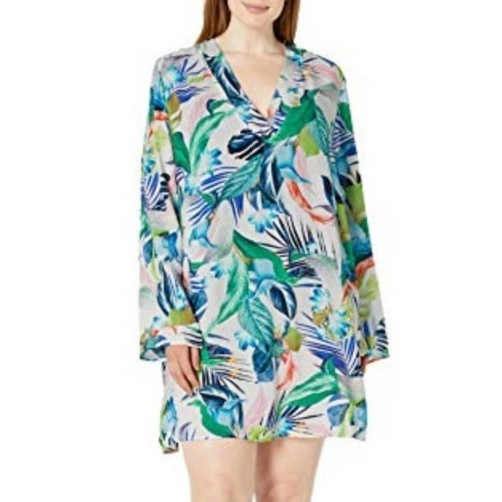 La Blanca In The Moment Tropical Swim Coverup size large plus size Large New!